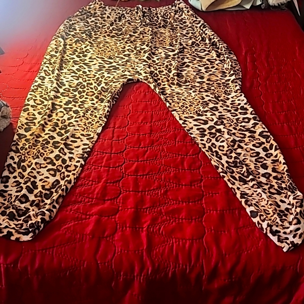 Cheetah print slouch pants